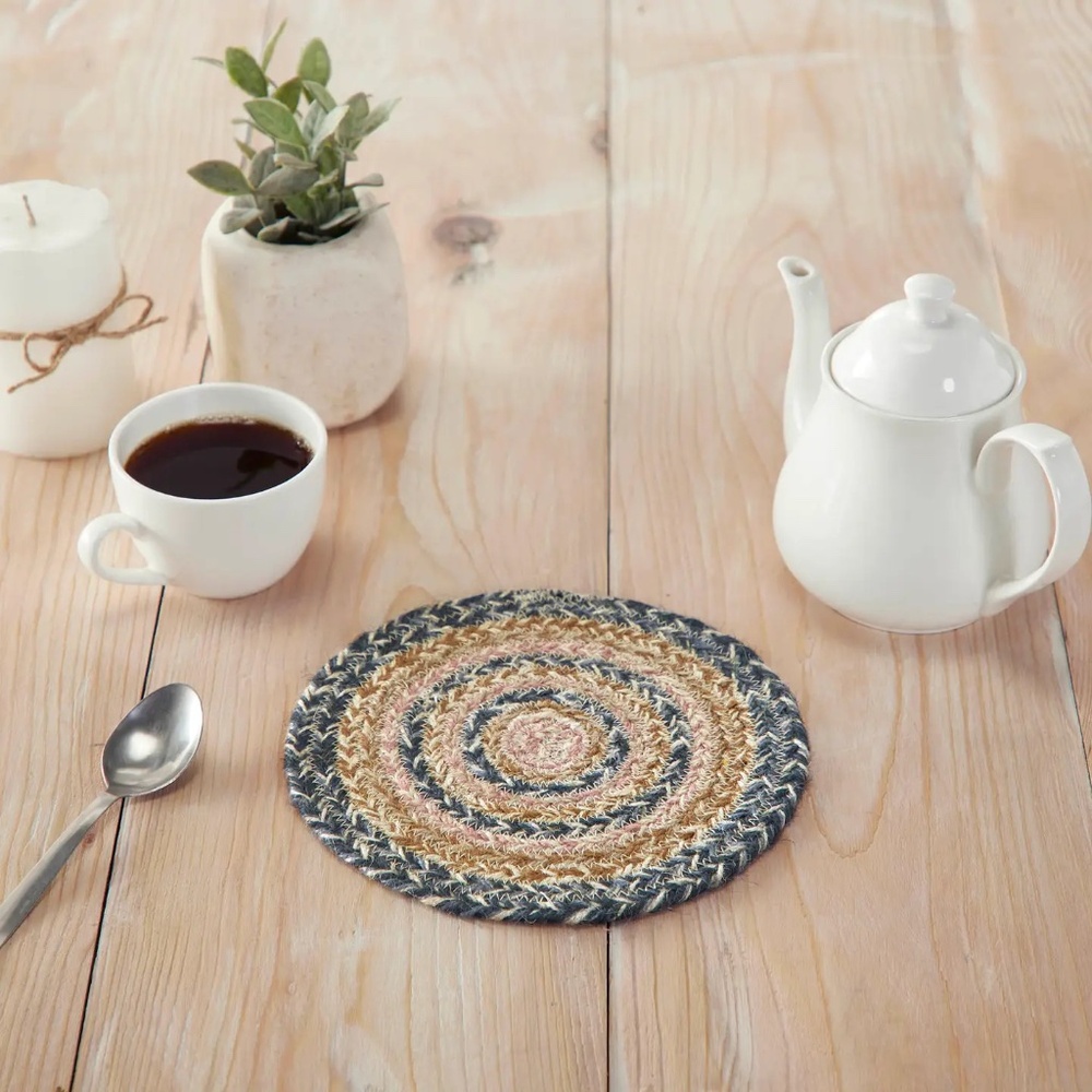 Kaila Jute Trivet 8 Inch Set of 4